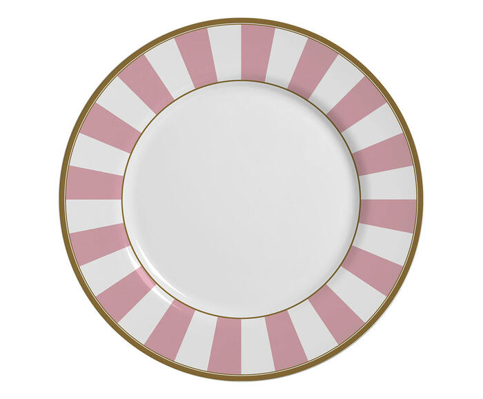 Jogo de Pratos Rasos Stripe Rosa image number 0