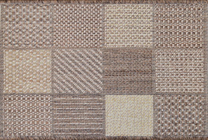 Capacho Look Jacquard Mosaico - Marrom e Bege image number 0