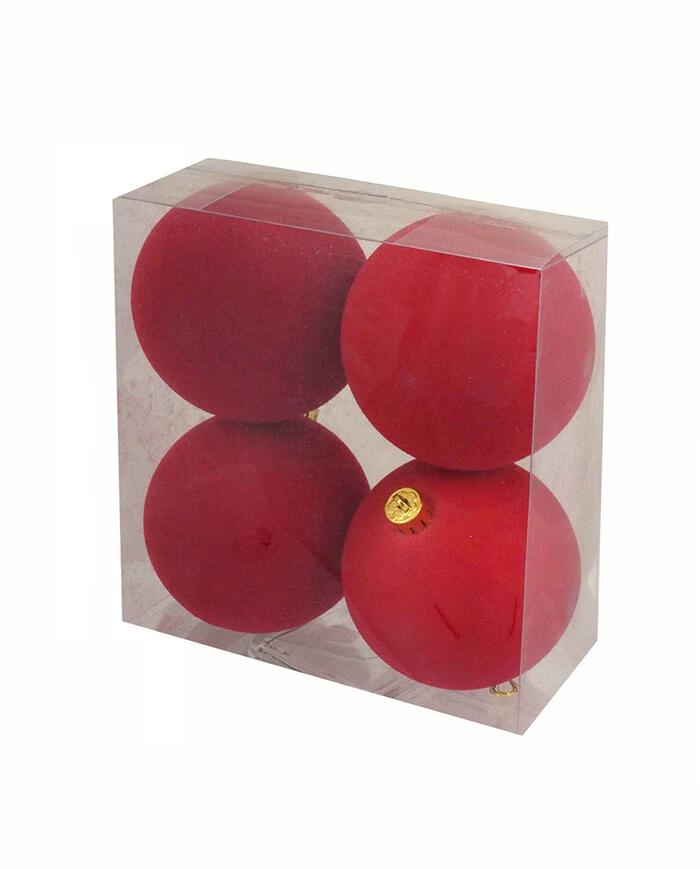Jogo de Bolas Natalinas Basic Vermelho Fosco image number 3