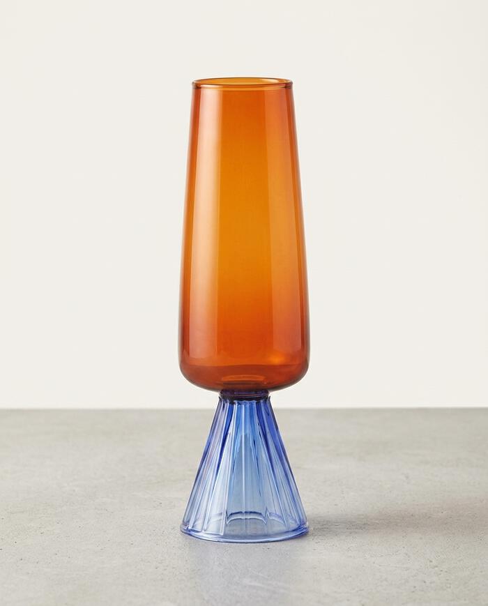 Ta&ccedil;a de Champanhe Zhou - Laranja e Azul image number 2