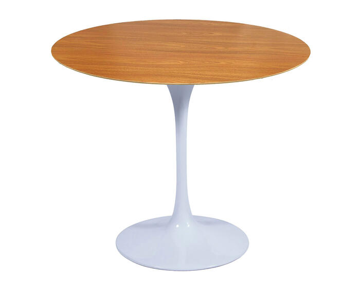 Mesa Saarinen Redonda Freij&oacute; Base Branca image number 0