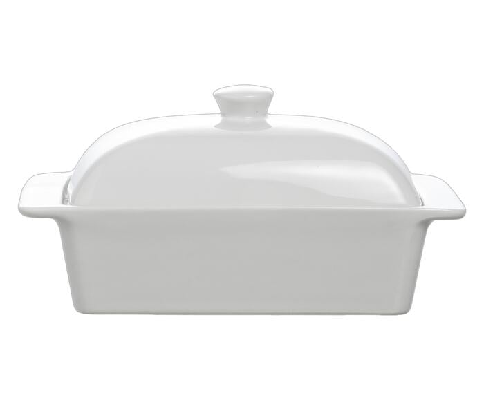 Manteigueira Blanc com tampa em porcelana branco - image 0
