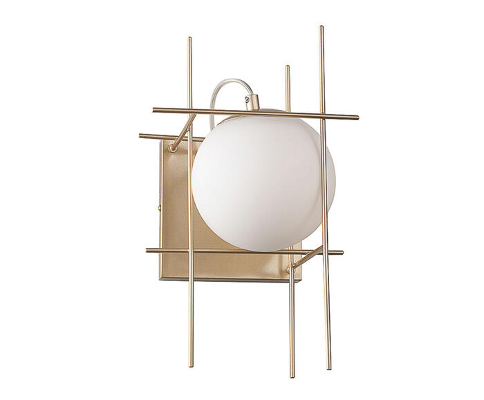 Arandela 25W Dix Dourado e Branco Bivolt image number 0