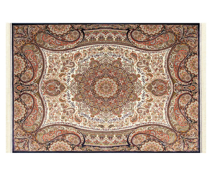 Tapete Turco Hasankeyf Creme e Navy - image 0