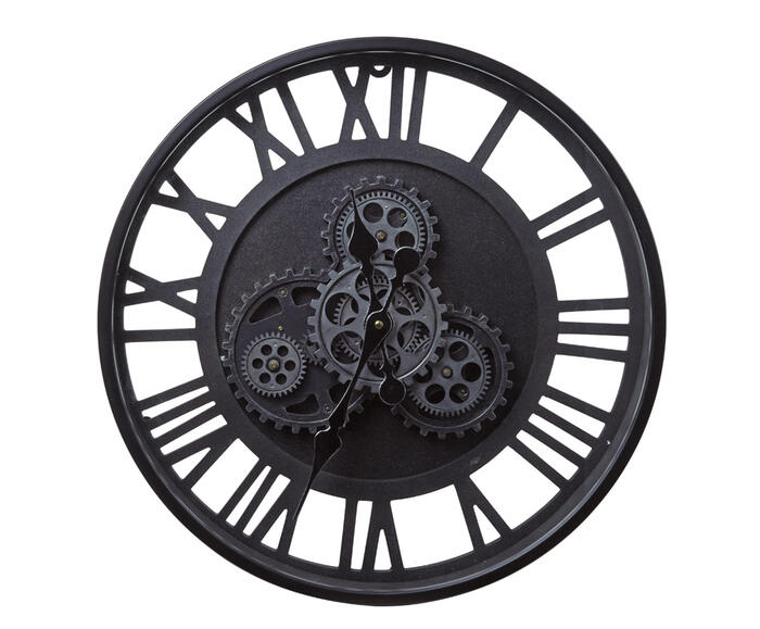 Rel&oacute;gio de Parede em Metal Roman Cinza - 49cm - image 0