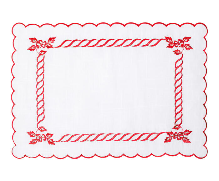 Lugar Americano Kalli - Branco e Vermelho - image 0