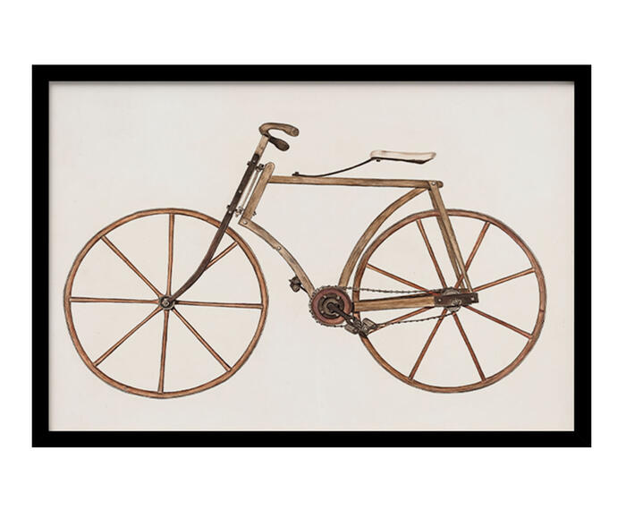 Quadro Bike Vintage com Moldura Preta - image 0