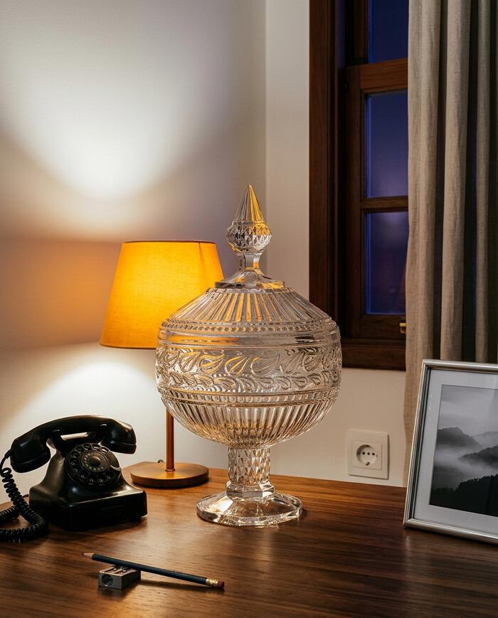 Pote Decorativo com P&eacute; em Cristal Ecol&oacute;gico Republic image number 2