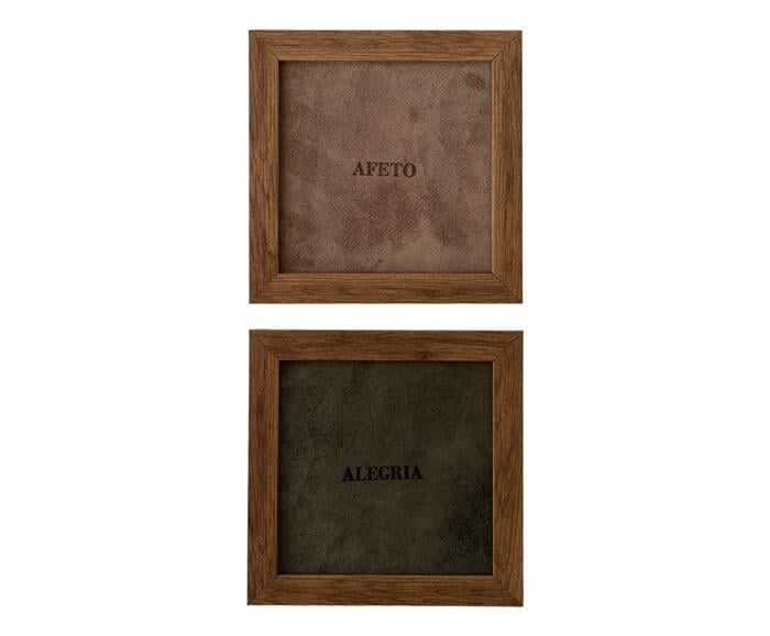 Jogo de Quadros "Afeto e Alegria" Fendi e Verde - image 1