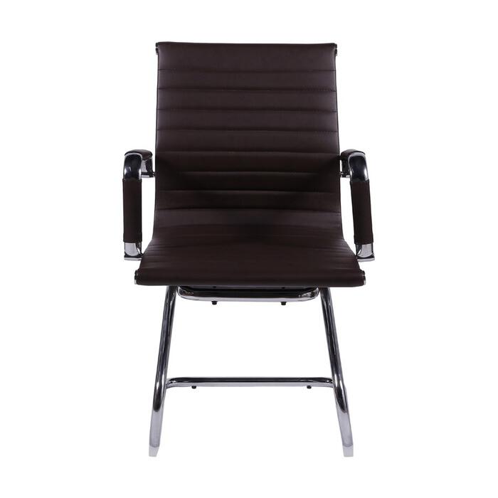 Cadeira Fixa Office Eames Esteirinha Marrom Escuro - image 1