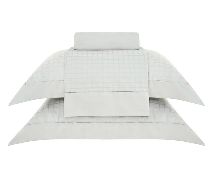 Jogo de Len&ccedil;ol Damask Square Cinza 300 Fios - image 1