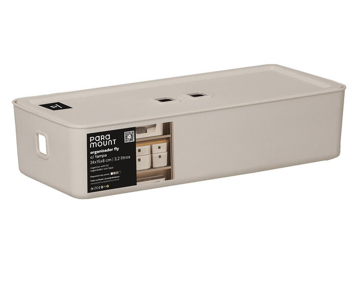 Organizador com Tampa Fly Creme - image 0