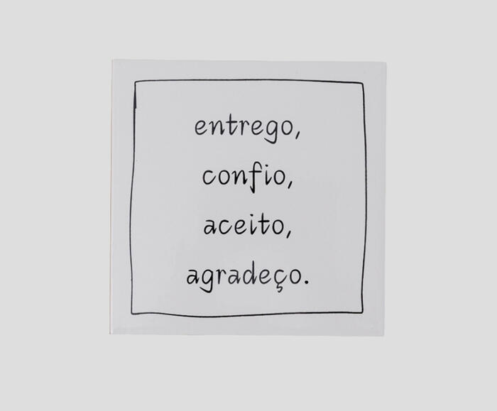 Azulejo Decorativo "Entrego, confio, aceito e agrade&ccedil;o" - image 1