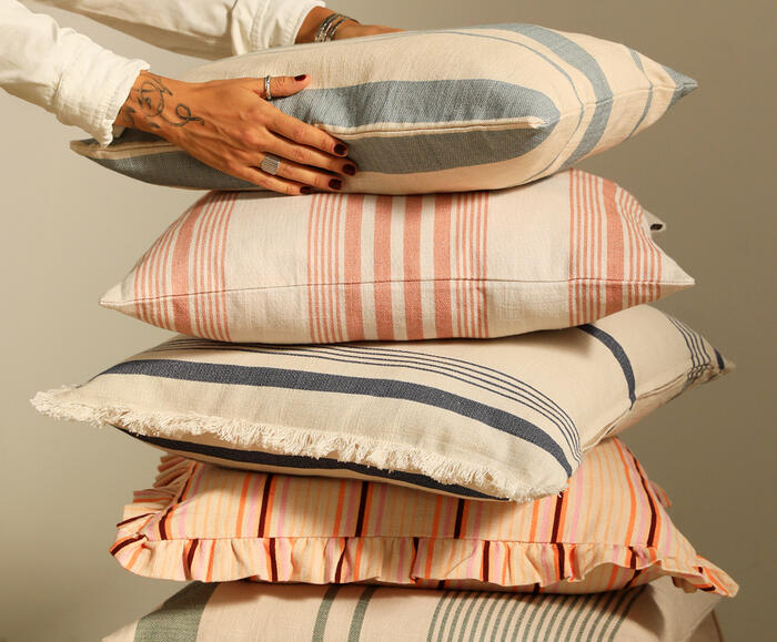 Capa de Almofada Avani Off-White e Verde image number 4