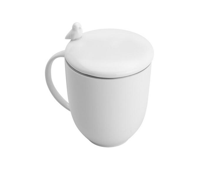 Caneca com Tampa em Porcelana Birds - image 0