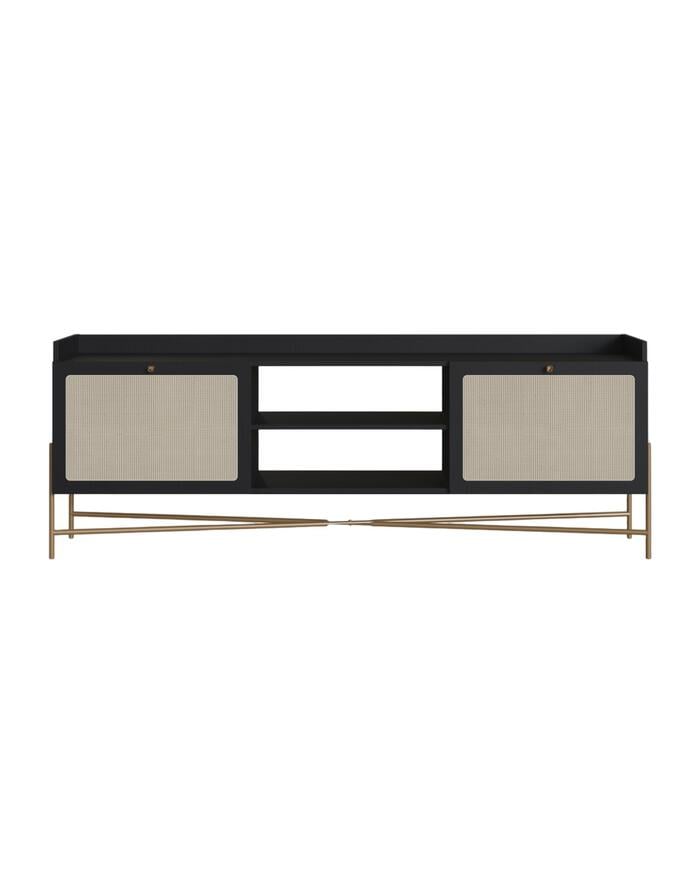 Rack Tela Oslo Nero e Dourado - image 0