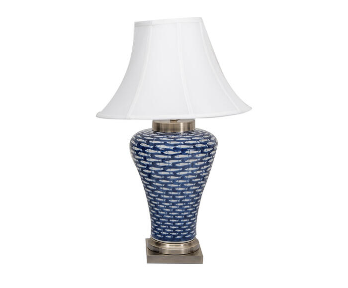 Abajur em Porcelana Costanzo Bivolt Azul image number 2