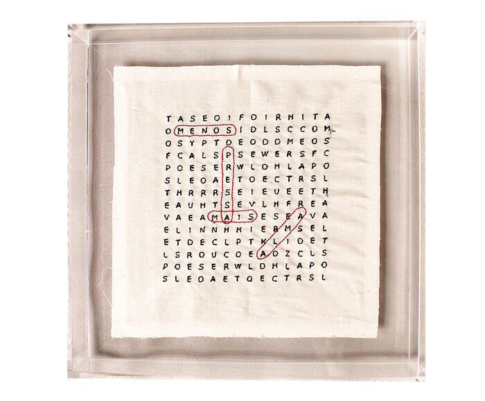 Quadro em Acr&iacute;lico "Bordado Menos Pressa Mais Alma" - image 0