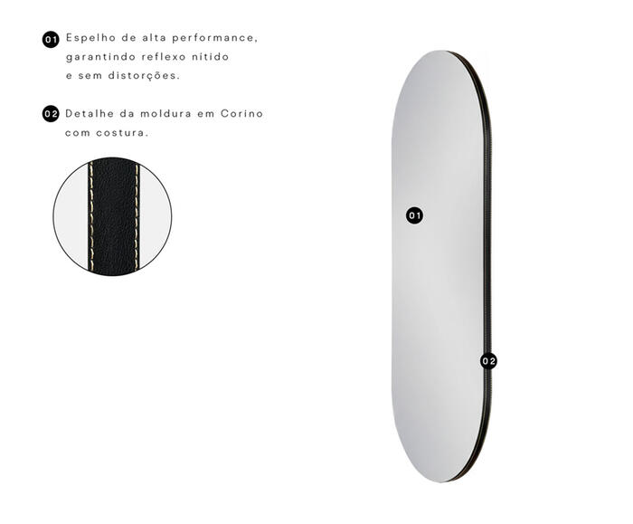 Espelho com Led Smart Doha Caramelo image number 5