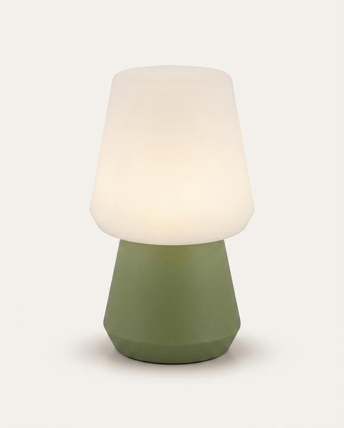 Lumin&aacute;ria de Mesa Recarreg&aacute;vel Bivolt Bloom Verde - image 0
