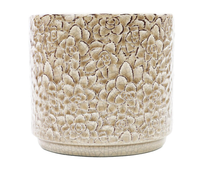 Vaso em Cer&acirc;mica com Textura Floral - image 0