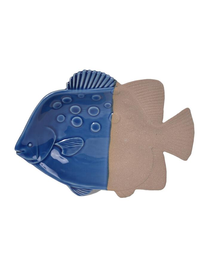 Decorativo para Parede Peixe Bege e Azul - image 0