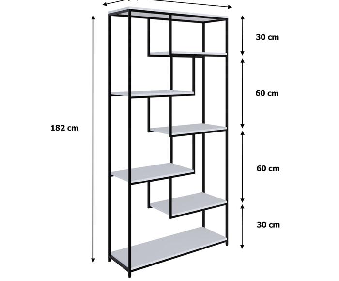 Estante Barcelona Com 7 Prateleiras Branco image number 2