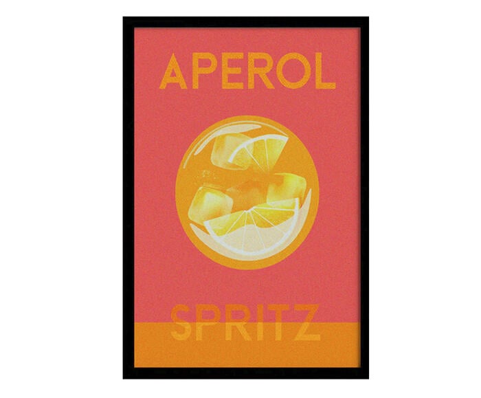 Quadro Aperol Pixel com Moldura Preta - image 1