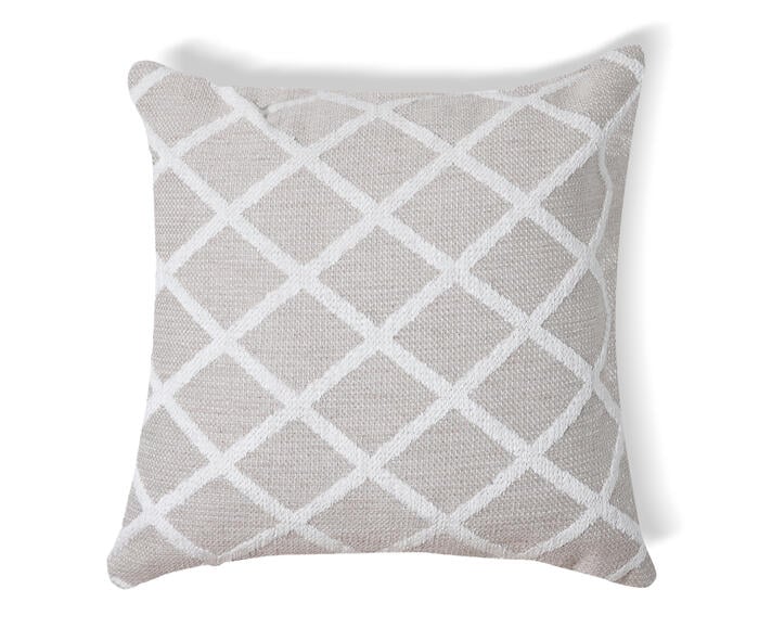 Capa de Almofada Jacquard Losango Relevo Tassel - image 0