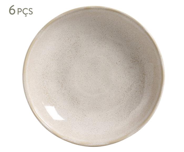 Jogo de Pratos Fundo Bio Latte Cru - 22,5cm - image 0