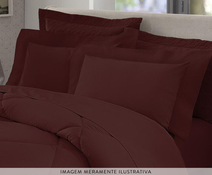 Fronha com Aba Acetinada Malbec 300 Fios - 50X70cm - image 1