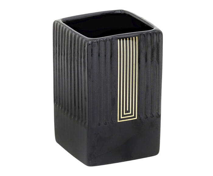 Porta Escova em Cer&acirc;mica Mespa - Preto - image 0