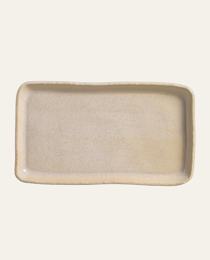 Travessa Retangular Org&acirc;nico Eco Stone Latte Cru - image 0