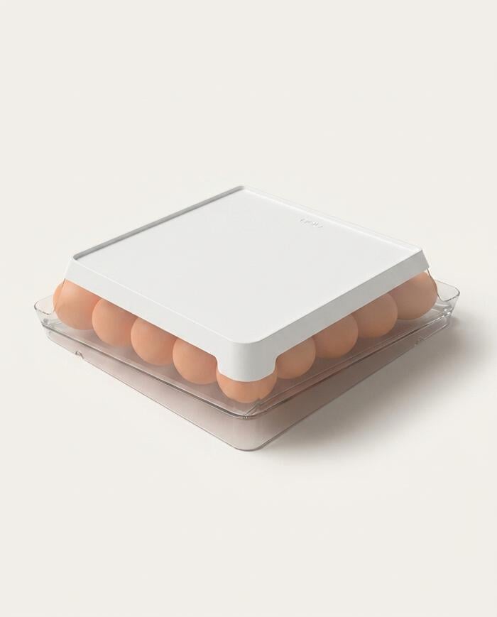 Organizador de Ovos Roll Clear Fresh Iii Branco - image 1