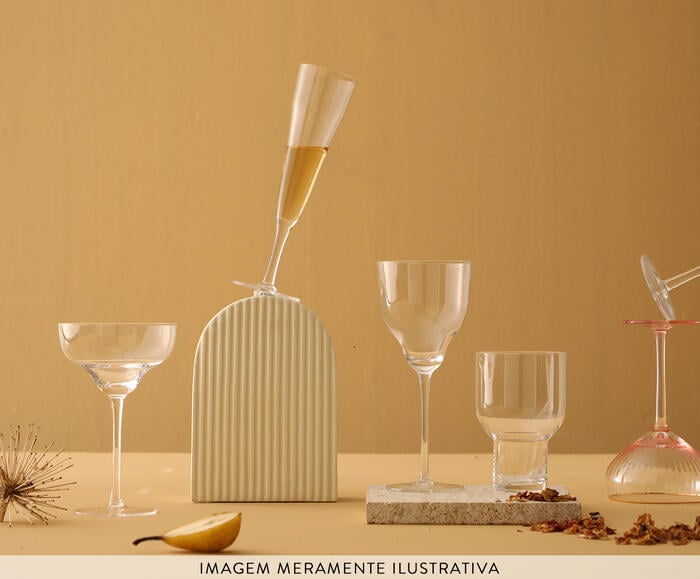 Jogo de Ta&ccedil;as de Vinho Kalana Transparente image number 2