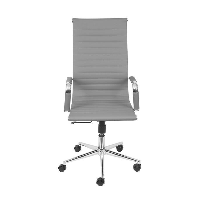 Cadeira com Rod&iacute;zios Alta Office Eames Esteirinha Cinza - image 1