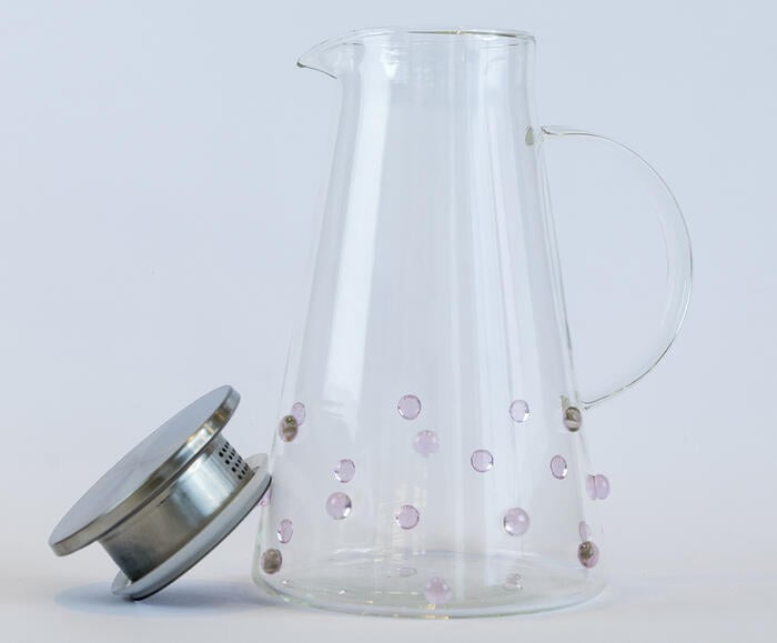 Jarra Boro Gemas com Tampa de Inox Rosa - image 1