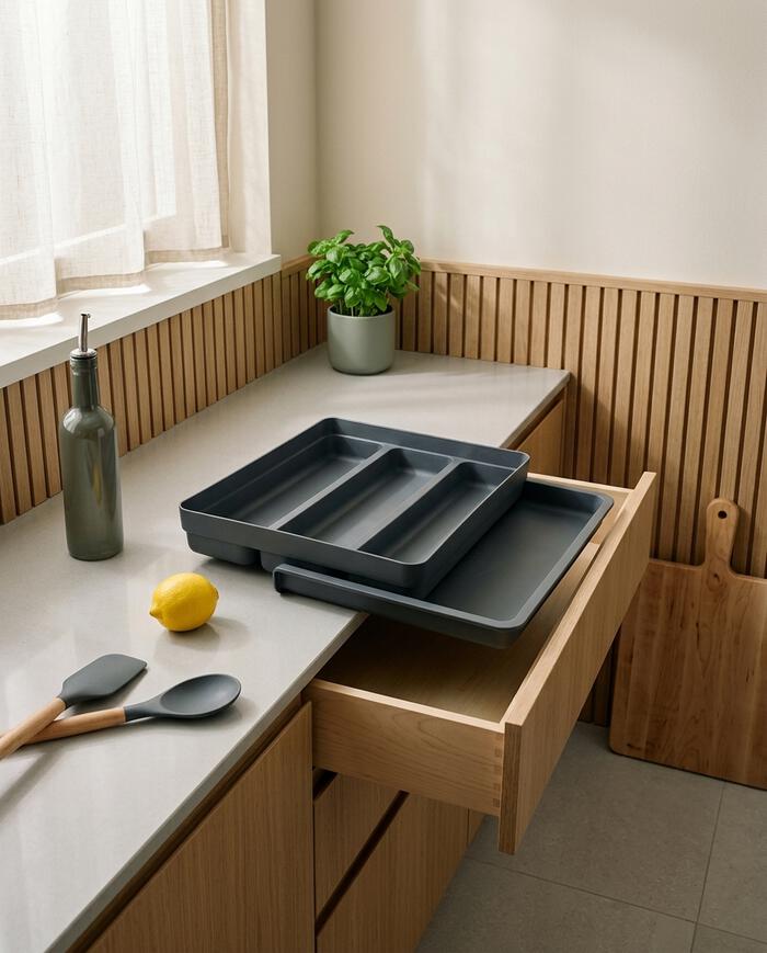 Organizador de Utens&iacute;lios com Extensor Logic Cinza Escuro - image 1