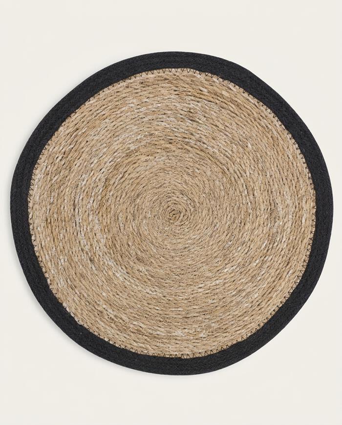 Sousplat em Juta Select Natural Preto - image 0