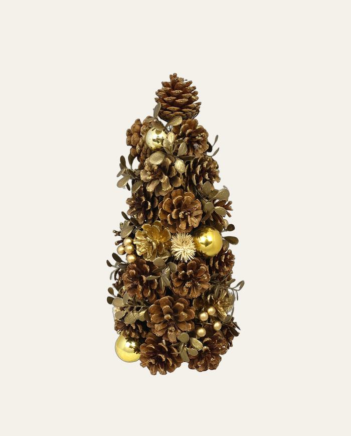 Mini &Aacute;rvore Natalina Torre Pinhas Decoradas - image 0