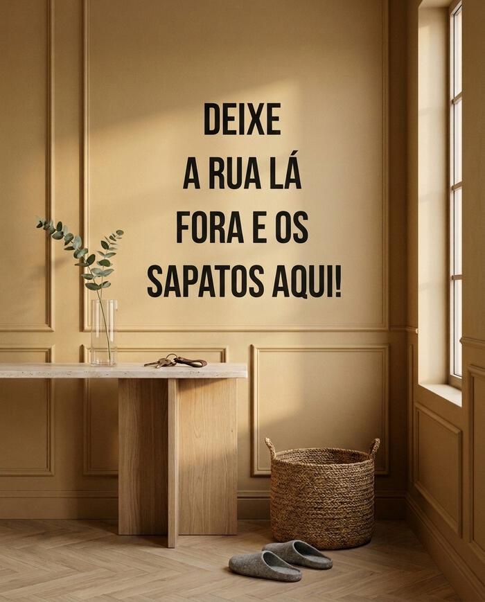 Frase De Parede Deixe A Rua L&aacute; Fora - image 1