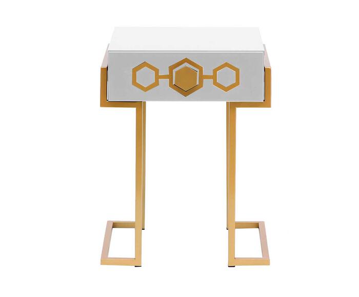 Mesa de Cabeceira Glam - Branco - image 1