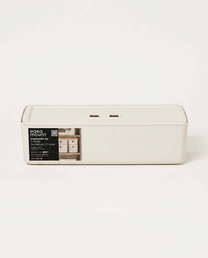 Organizador com Tampa Fly Creme image number 3