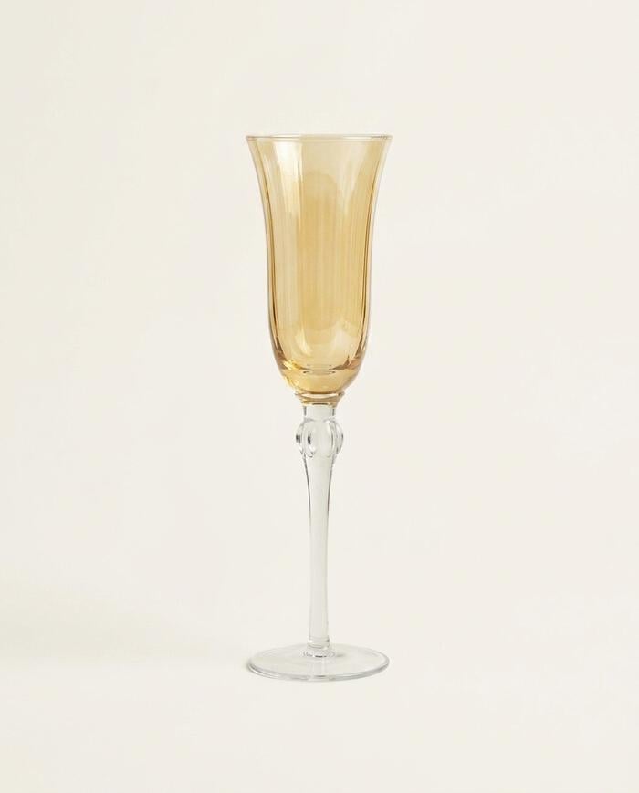 Ta&ccedil;a para Champanhe Sublime Amarelo e Cinza - image 0