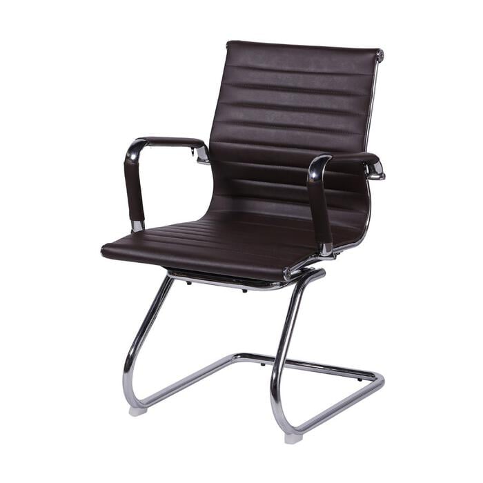 Cadeira Fixa Office Eames Esteirinha Marrom Escuro - image 0