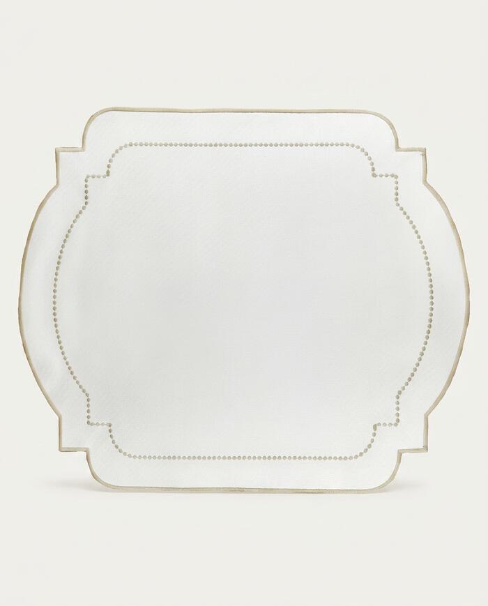 Lugar Americano em Nylon com Bordado Chilly IV - Off White - image 0