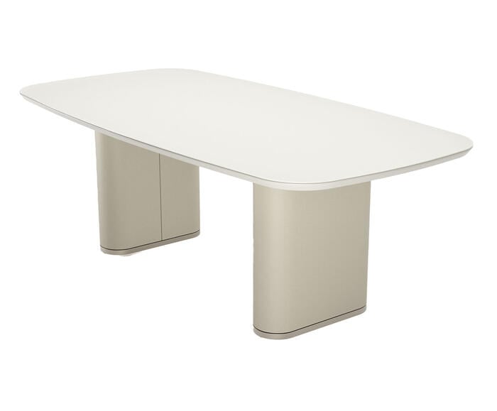 Mesa Lintz 2.2 Off-White Fosco, Bege e Champanhe - image 0