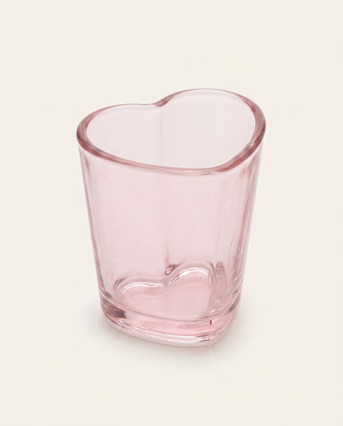 Jogo de Copos para Shot Cora&ccedil;&atilde;o Rosa image number 2