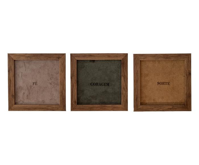 Jogo de Quadros Trio "F&eacute;, Coragem e Sorte" - image 0