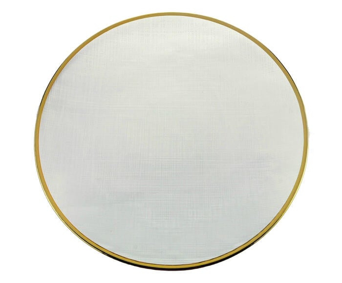 Sousplat em Cristal Linen Dourado - image 0